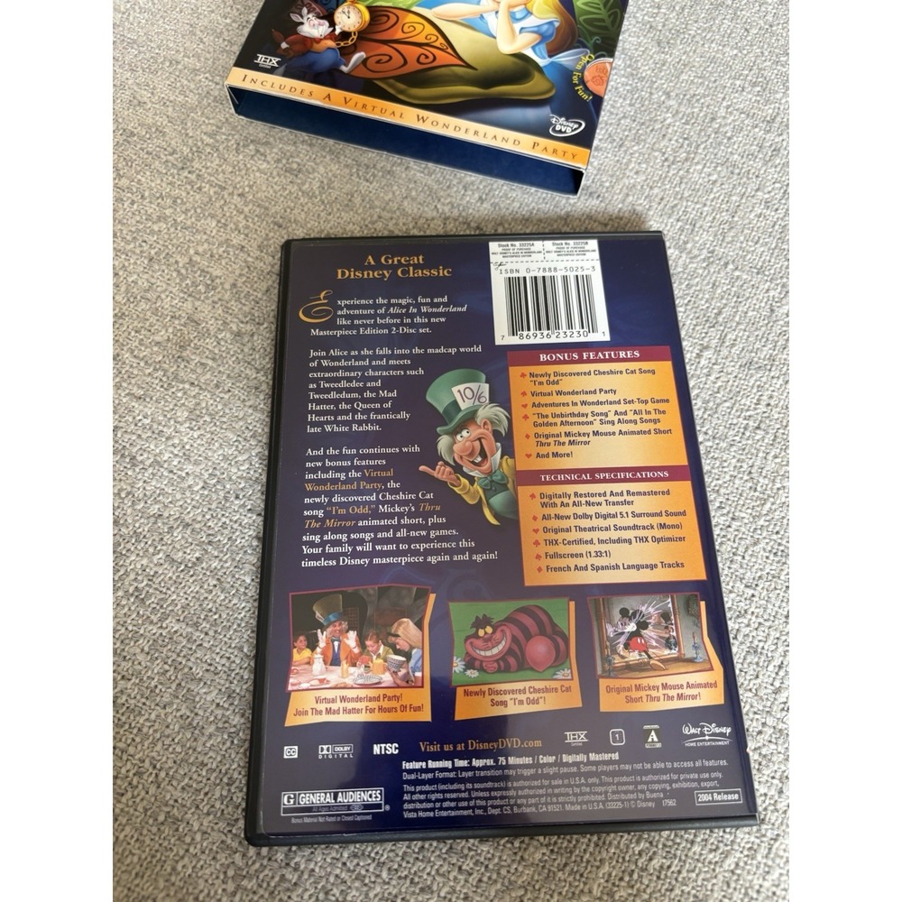 Disney DVD Lot Of 4 Platinum Edition 2 Disc Set Little Mermaid Snow White Alice - Picture 13 of 16